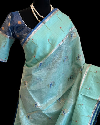 Pastel zari kota tissue saree online usa zari kota saree usa online