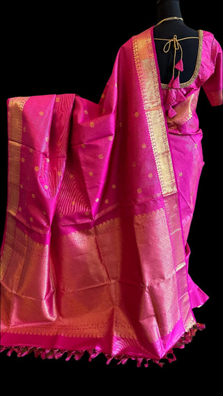 pink kanjivaram silk saree online usa Pure zari kanchi pattu saree pink pattu saree online usa vaira oosi kanchi pattu saree usa