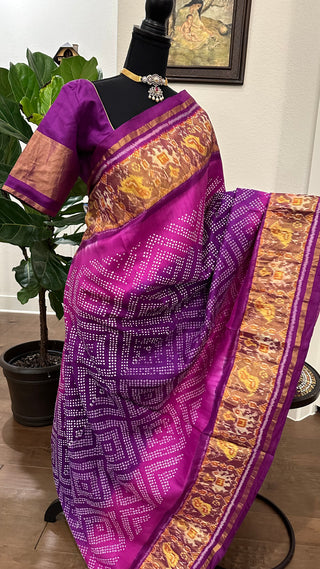 purple patola silk saree online usa
