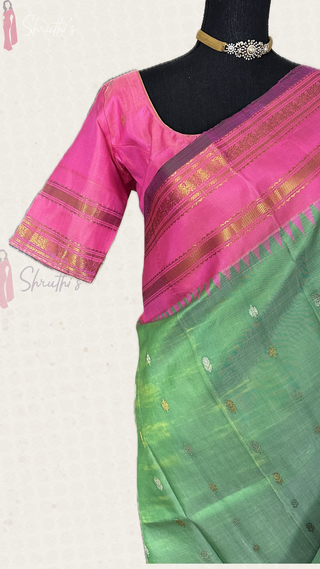 Pure Green Gadwal silk saree pure zari Teal Green to beige gold zari silk saree with hand embroidered knew