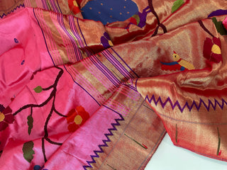 Pure handwoven all over paithani saree online usa