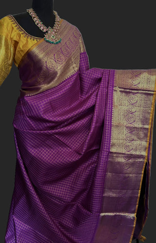 purple pure kanchi pattu saree kanjivaram saree online usa 