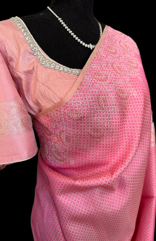 candy pink bright pink baby pink kanchi brocade pattu saree online silver zari Kanjivaram saree usa price Kanjivaram saree usa online shopping Kanjivaram saree usa online  Original Kanchipuram Silk sarees with pricePure Kanjivaram Saree priceKanjivaram Pure Silk Saree