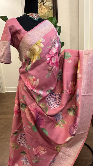 pink beneras silk saree online usa floral silk saree usa pure silk saree usa 