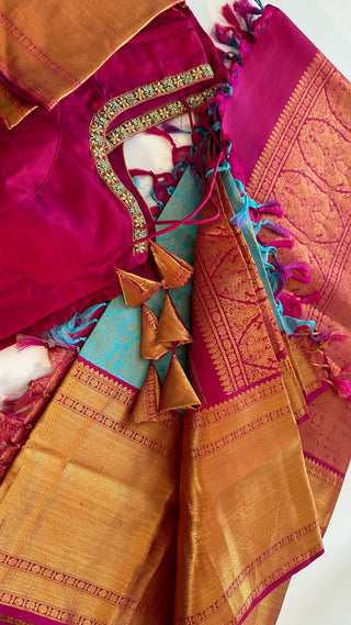 brocade kanchi bridal wedding saree online usa