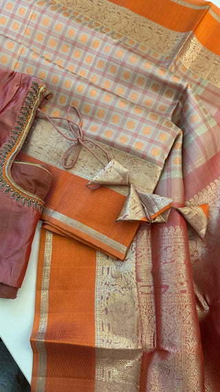 Traditional ven pattu ayiram butta kanchi pattu saree Brocade pure kanchi BRIDAL kanchi pattu saree online usa