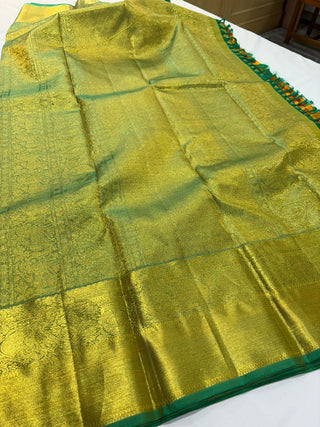 yellow kanchi pattu saree online usa 