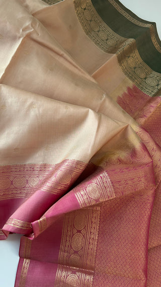 Ven Pattu Onam saree kanjivaram white pure  Kanchi pattu saree gold zari Indian wedding saree pure silk saree with stitched blouse usa online shopping