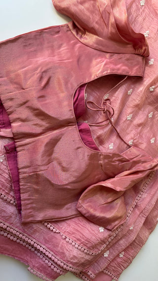 Crushed soft silk saree with blouse online shopping usa