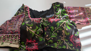 Pure hand painted black pen kalamkari blouses