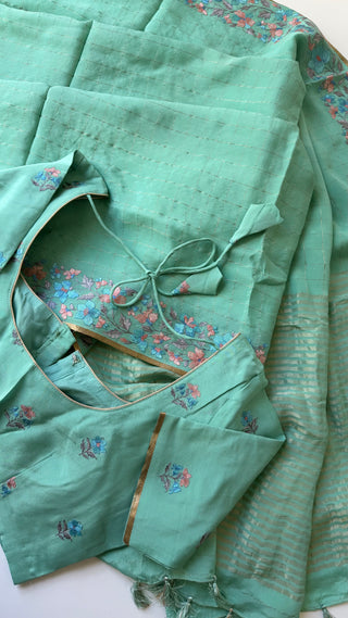 Pure  pastel zari checks crepe highGsm silk Saree beautiful embroidered saree Indian Wedding & Bridal Silk Saree ready to ship for bridal silk