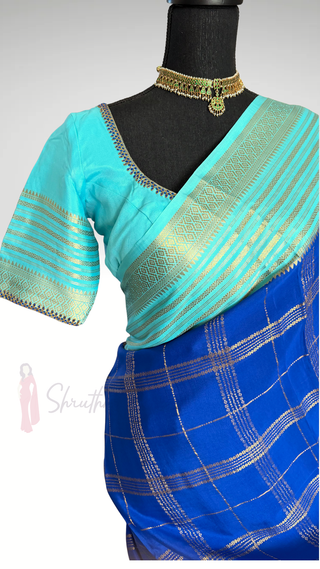 Pure  Mysore silk saree  zari checks crepe high120  Gsm silk Saree beautiful embroidered saree Indian Wedding & Bridal Silk Saree ready to ship for bridal silk Kolam embroidery