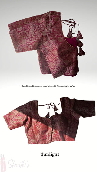Pink silk blouse antique brocade stitched blouse online usa silk blouses ready to wear online shopping blouse online