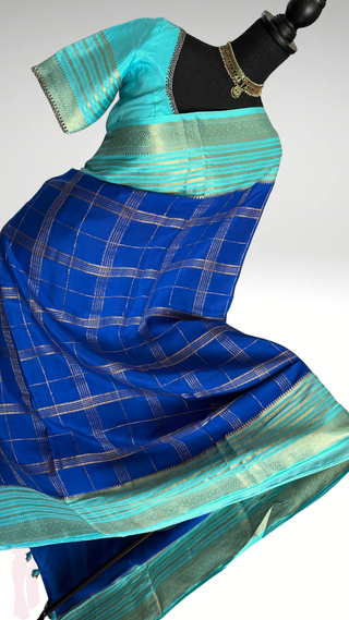 Pure  Mysore silk saree  zari checks crepe high120  Gsm silk Saree beautiful embroidered saree Indian Wedding & Bridal Silk Saree ready to ship for bridal silk Kolam embroidery