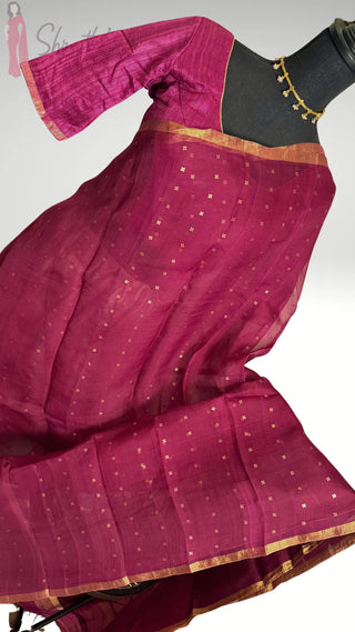 Pure Jamdhani kora sequin work silk handloom gold jamdhani woven  pallu silk saree silk saree Partywear Diwali online shopping with