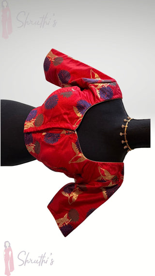 Red brocade silk blouse stitched blouse online usa silk blouses ready to wear online shopping blouse online