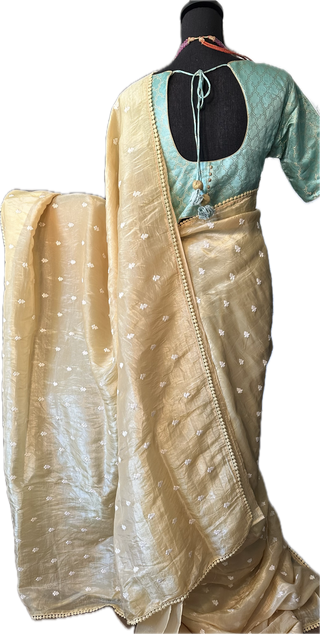 Crushed soft silk saree with silk blouse online shopping usa
