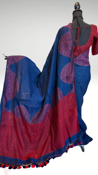 Linen handloom saree easy drape summer weaves ready to ship inside USA where can I buy authentic saree in USA partywear bridesmaids 