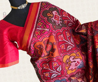 Pure Patan Patola saree  saree Handloom mulberry silk saree high quality fine weave easy drape