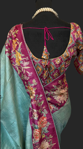 Bottlegreen silk saree online usa
