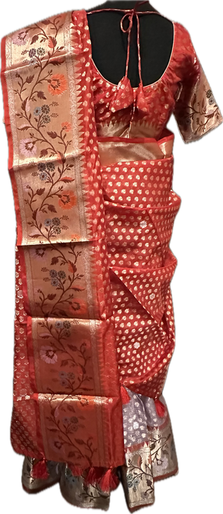 Zari Kota lehenga with stitched blouse