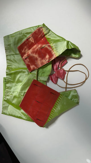 Green paithani pure  zari blouse online usa