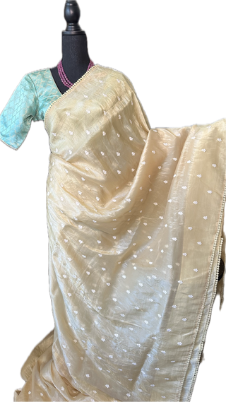 Crushed soft silk saree with silk blouse online shopping usa