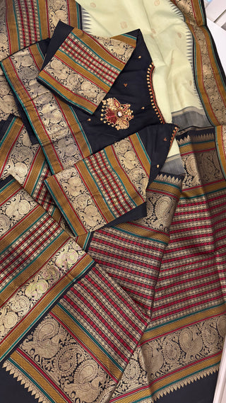 Handloom kanjivaram Beautiful kanchi pattu saree fine weave kanchi pattu bridal vintage revival