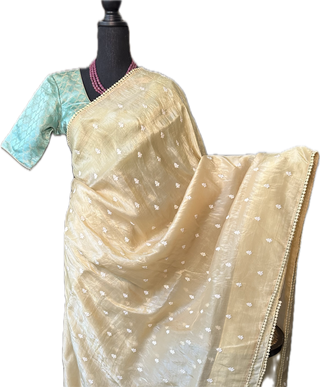 Crushed soft silk saree with silk blouse online shopping usa