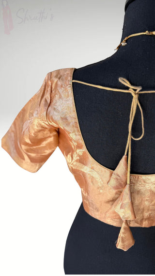 Gold Tissue silk brocade blouse antique brocade stitched blouse online usa silk blouses ready to wear online shopping blouse online