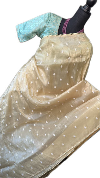 Crushed soft silk saree with silk blouse online shopping usa