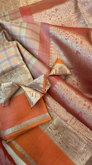 Traditional ven pattu ayiram butta kanchi pattu saree Brocade pure kanchi BRIDAL kanchi pattu saree online usa