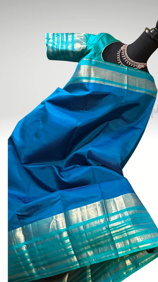 Pure Kanjivaram Handloom pure silk Handloom silk saree pure zari  Muhurtam Wedding Saree with ready to wear ship Blouse Online USA