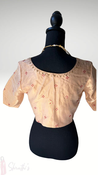 Gold Tissue silk blouse antique brocade stitched blouse online usa silk blouses ready to wear online shopping blouse online