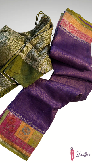 Pure Benerasi Khaddi Georgette saree unique handwoven lightweight pure silk saree with stitched blouse ready to ship USA online partywear unique
