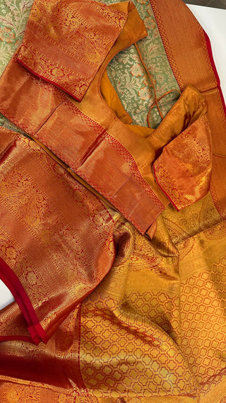 Meenkari green pure silk saree silver zari online usa with stitched blouse