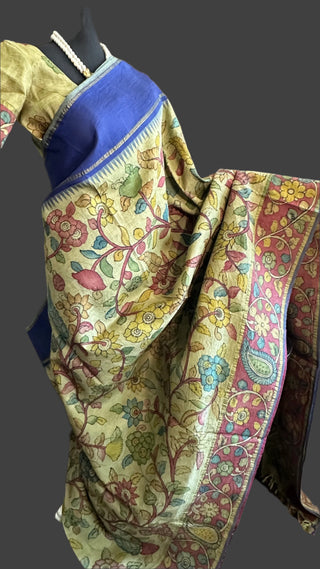 Pure kalamkari silk saree kanchi kalamkari saree usa
