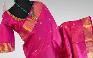 Handloom Kanjivaram silk saree Pink vaira oosi kanchi pattu saree fine weave kanchi pattu bridal