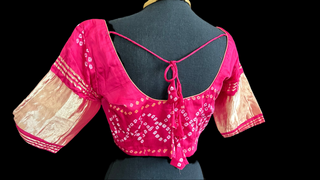silk blouses ready to wear online shopping bandhani blouse online