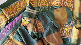Pure Bandhej Patola Silk Saree pure silk saree silk finish with stitched blouse Partywear pooja wear ready to ship Saree USA