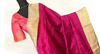 Pure Handloom Linen saree pink Linen saree with stitched  blouse online usa sale latest linen lightweight partywear zari borders