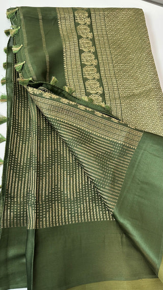 Benerasi Georgettepure silk zari saree unique handwoven lightweight pure silk saree with stitched blouse ready to ship USA online partywear unique
