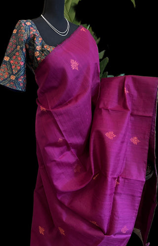 Pure Raw silk saree woven borders with zari border online