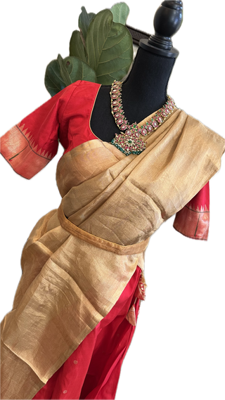 Red Pure Paithani pattu  pavadai lehenga gold zari online usa weddings