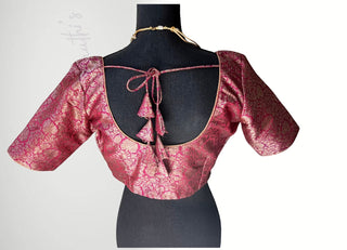 Pink silk blouse antique brocade stitched blouse online usa silk blouses ready to wear online shopping blouse online