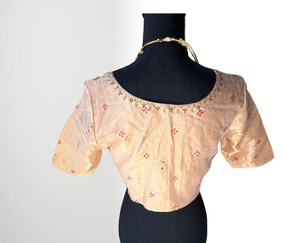 Gold Tissue silk blouse antique brocade stitched blouse online usa silk blouses ready to wear online shopping blouse online