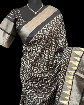 Black patola party wear silk saree online usa pure silk saree online usa