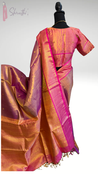 Bridal Tissue Vairaoosi kanjivaram silk saree usa with stitched blouse usa