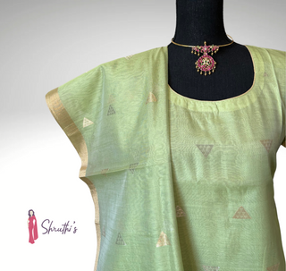 Pistachio green Chanderi silk salwar suit USA, Handwoven silk cotton salwar kameez USA, Chanderi salwar suit for pooja USA, Light green Indian outfit for women USA, Gold zari salwar kameez USA shipping, Buy ethnic silk cotton salwar set online USA, Traditional salwar suit for temple USA, Pastel Indian festive dress for women USA, Designer Chanderi salwar suit USA, Soft silk cotton Indian outfit with dupatta USA, Elegant Indian ethnic set for housewarming USA