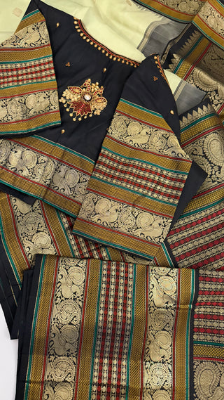 Handloom kanjivaram Beautiful kanchi pattu saree fine weave kanchi pattu bridal vintage revival